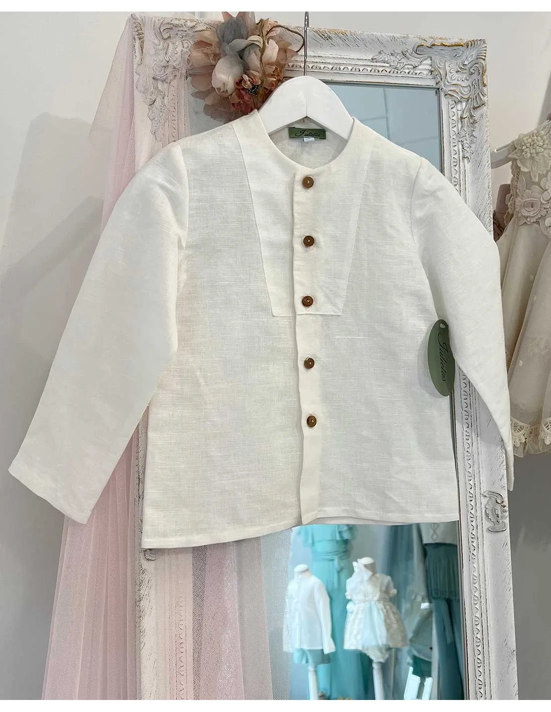 Camisa Niño Ceremonia de Lino Julietas