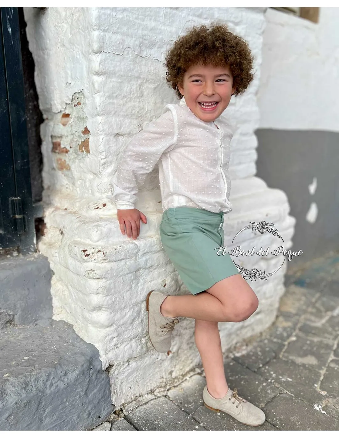 Camisa Niño Ceremonia Plumeti Crudo Julietas