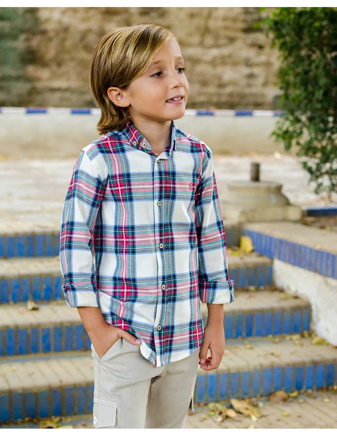 CAMISA NIñO CUADROS GALES NACHETE OTOñOINVIERNO