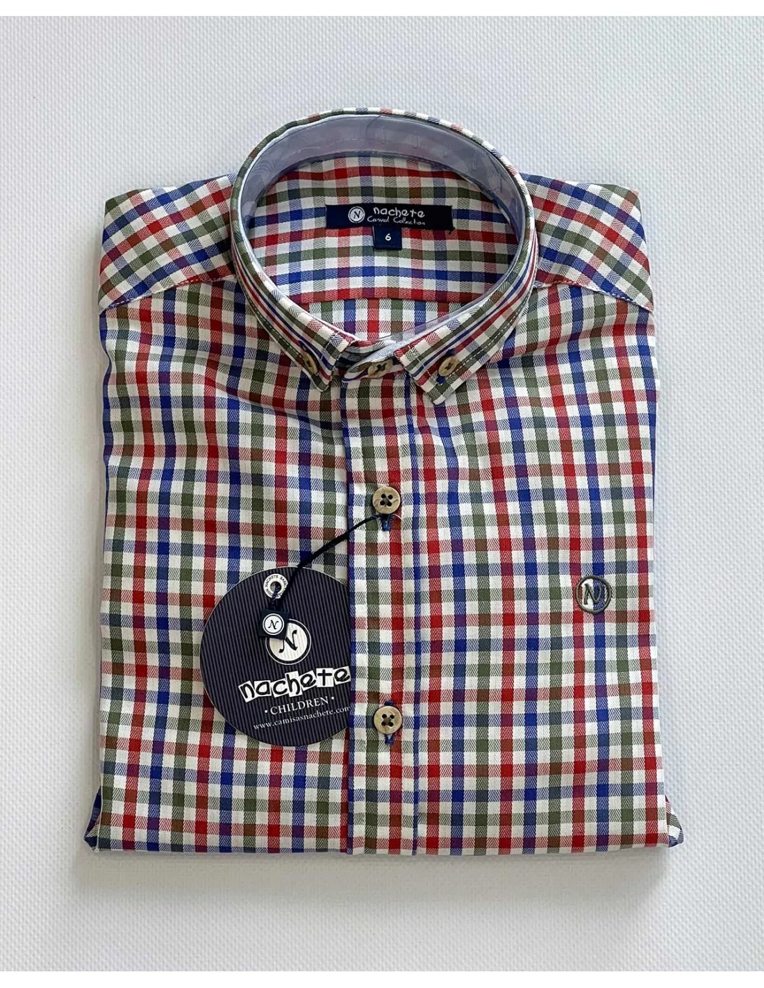 CAMISA NIñO CUADROS MULTICOLOR NACHETE OTOñOINVIERNO