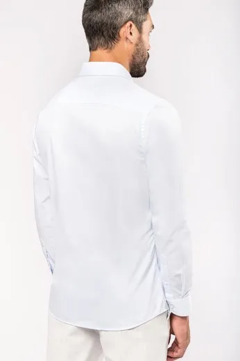 Camisa Popelina Manga Larga Hombre