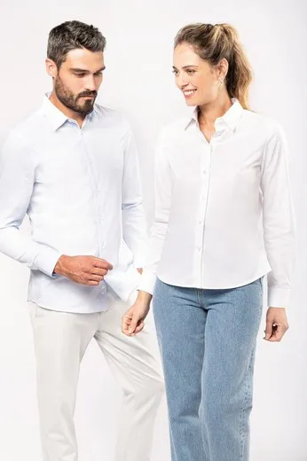 Camisa Popelina Manga Larga Hombre