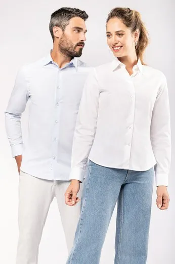 Camisa Popelina Manga Larga Hombre