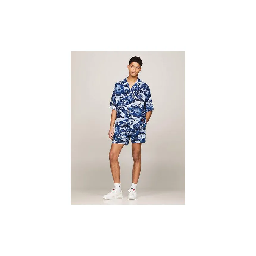Camisa Tommy Hilfiger Hawaian Camp Para Hombre