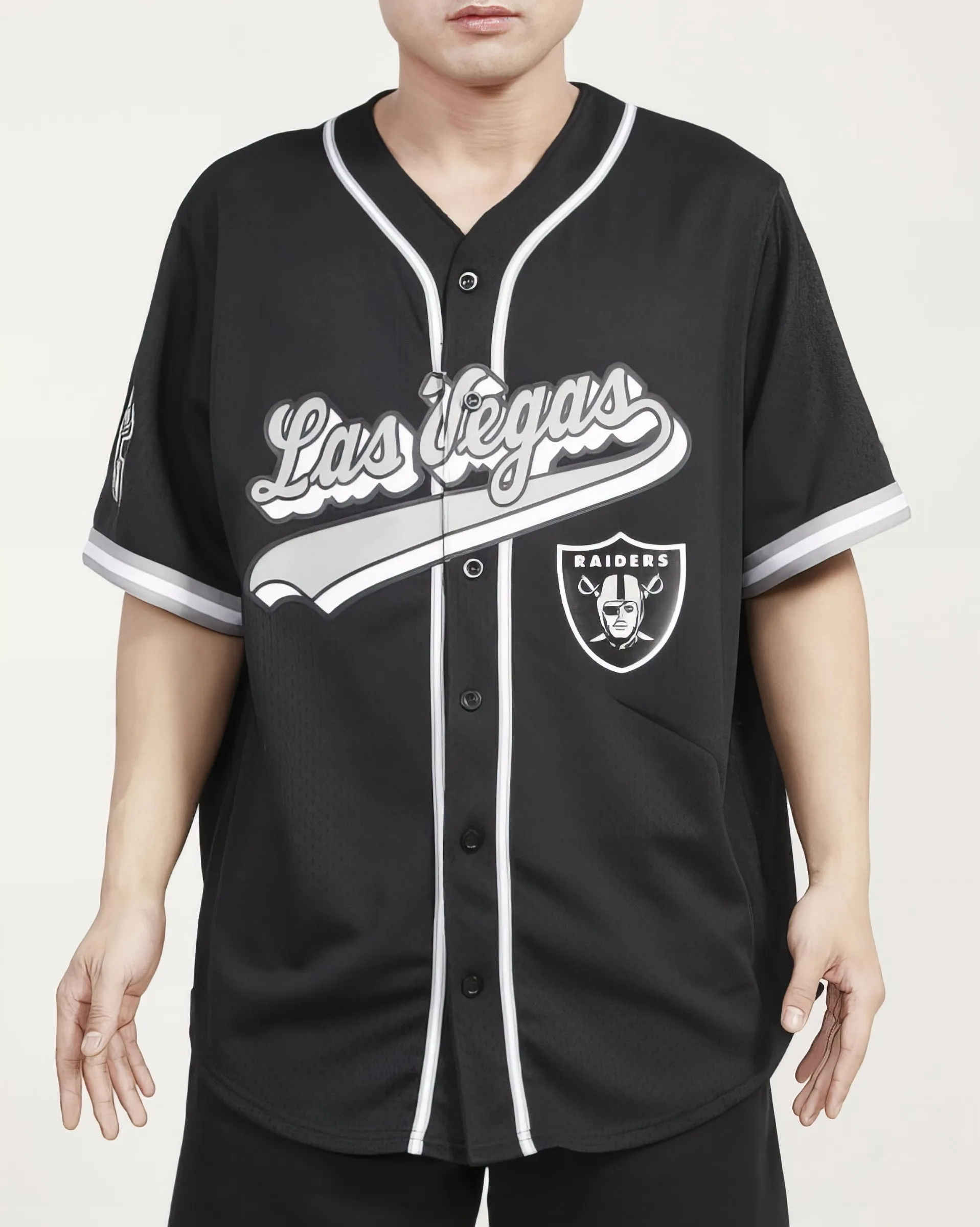 Camiseta De Béisbol Mesh Button Down Pro Standard Raiders