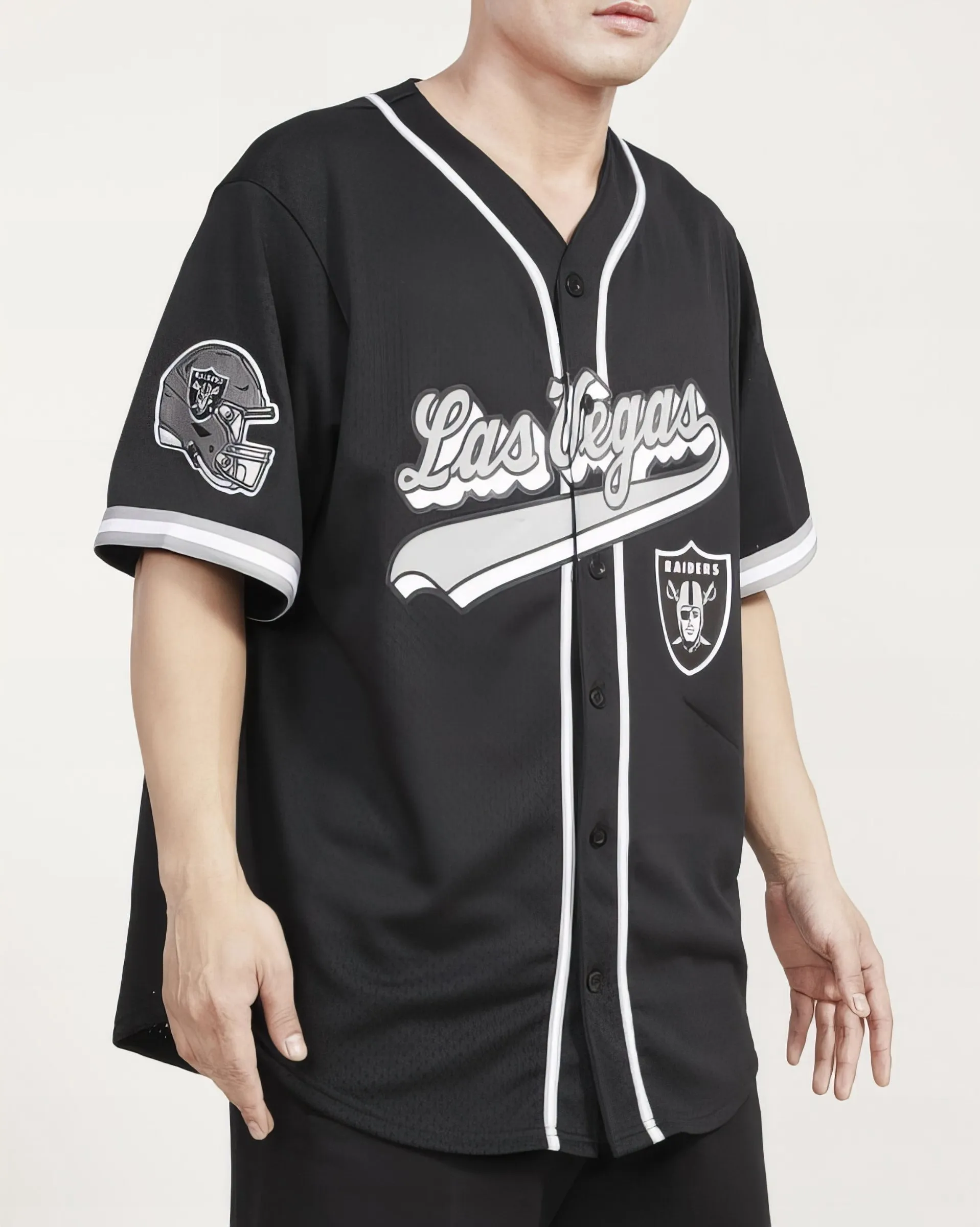 Camiseta De Béisbol Mesh Button Down Pro Standard Raiders