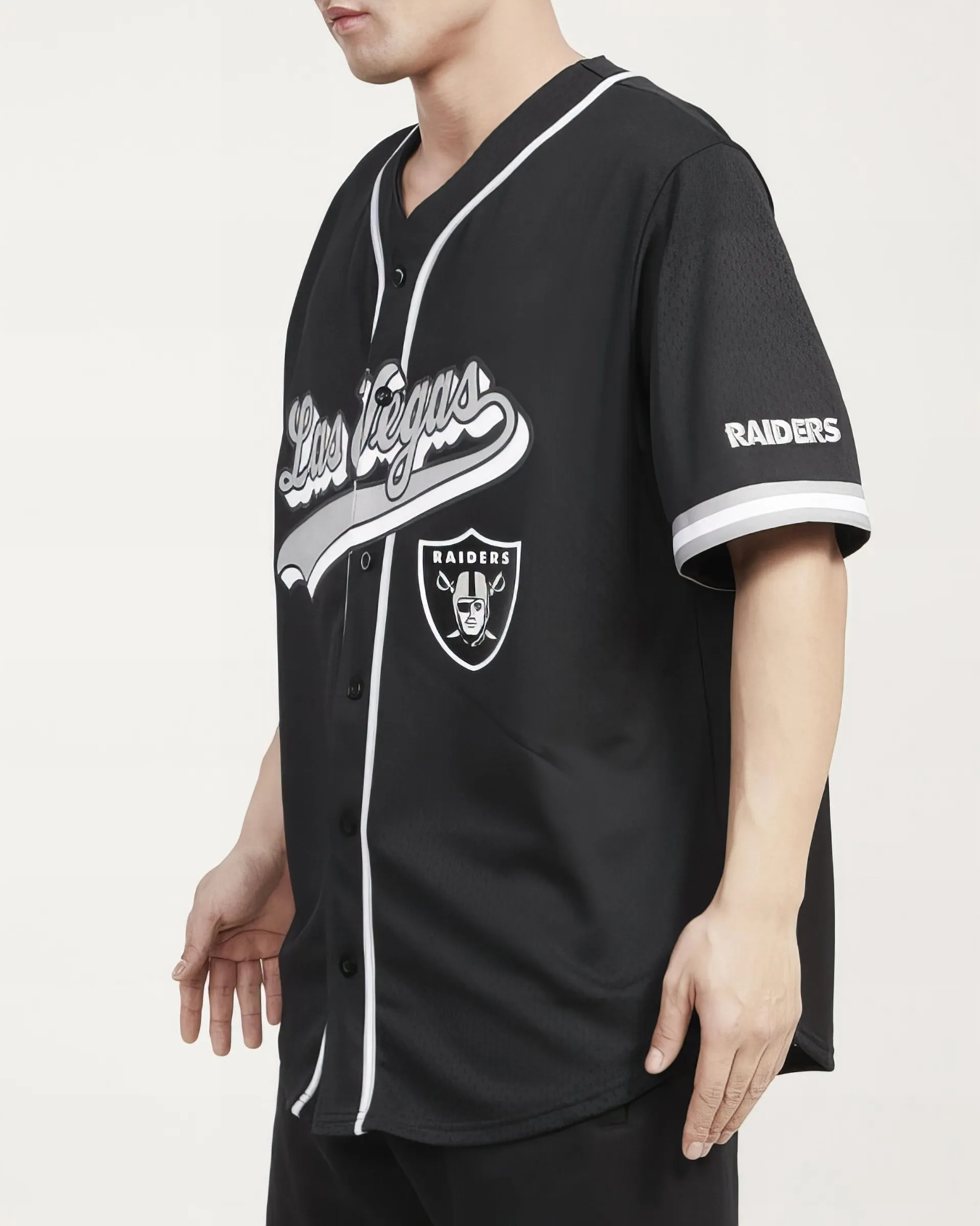 Camiseta De Béisbol Mesh Button Down Pro Standard Raiders