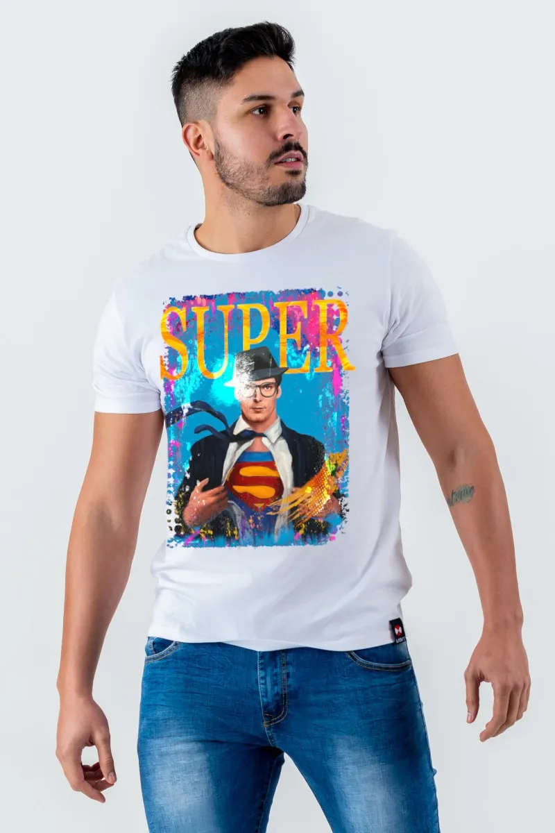 Camiseta de hombre SUPER blanca