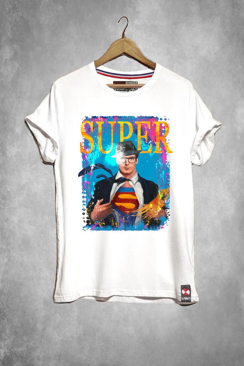 Camiseta de hombre SUPER blanca