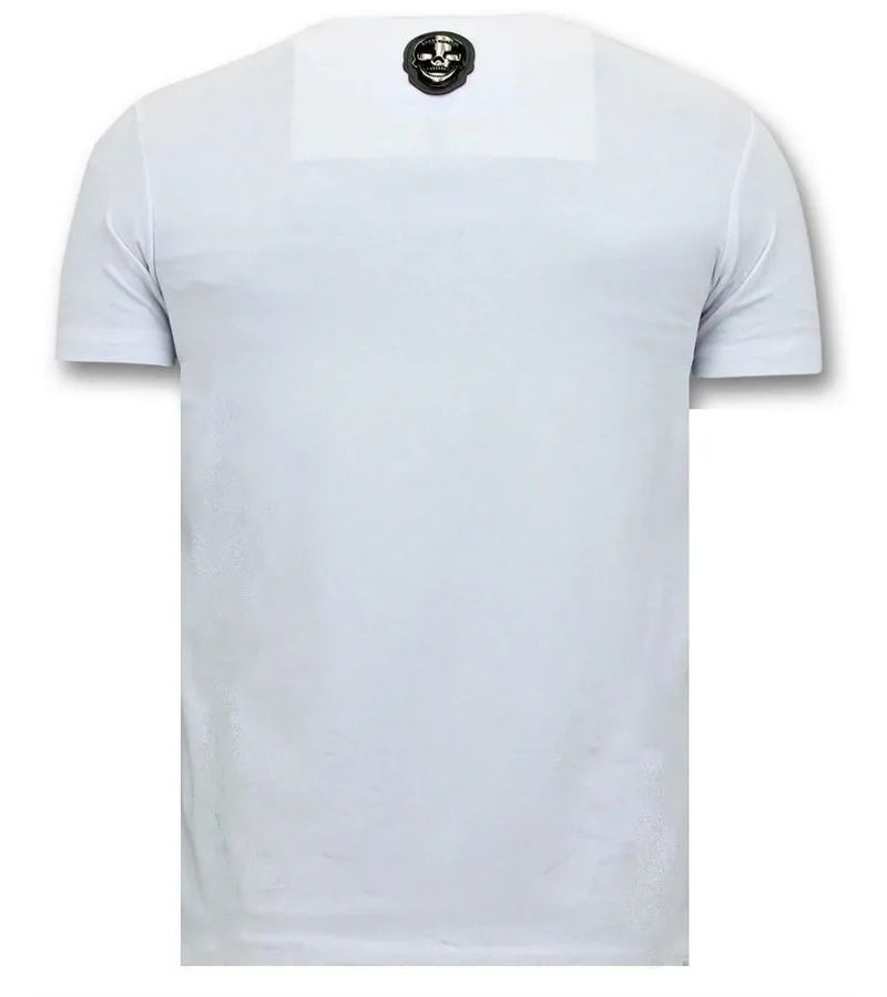 CAMISETA DE HOMBRE  TRANSFORMERS ROBOTS PRINT  BLANCO
