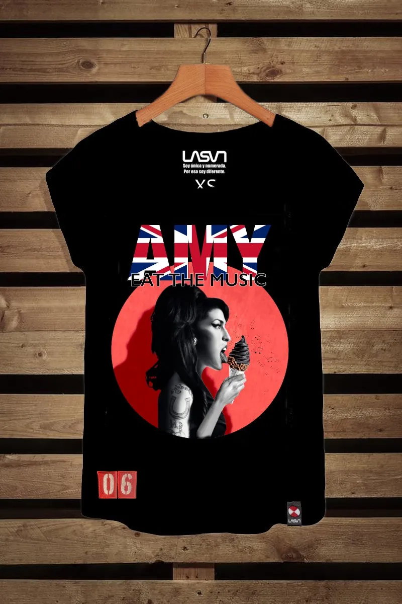 Camiseta de mujer oversize AMY negra