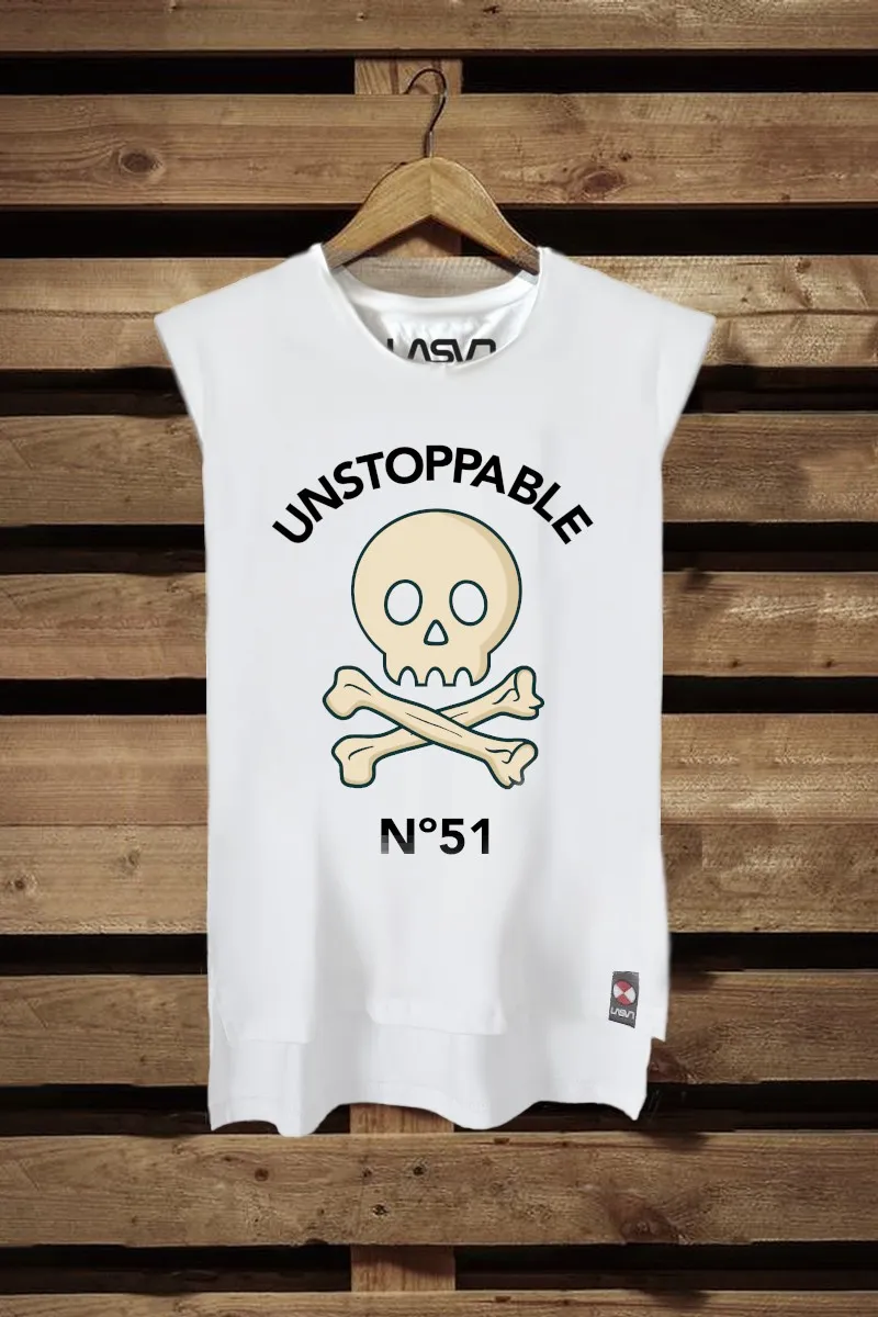 Camiseta de mujer sin mangas UNSTOPPABLE Blanca