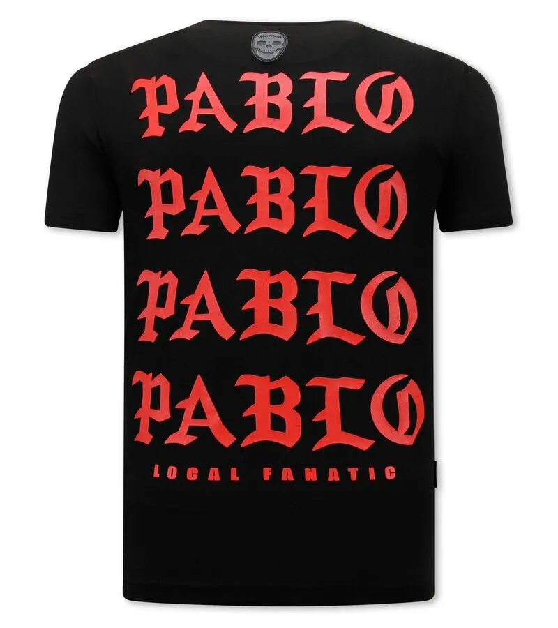 CAMISETA I FEEL LIKE PABLO HOMBRE  NEGRO