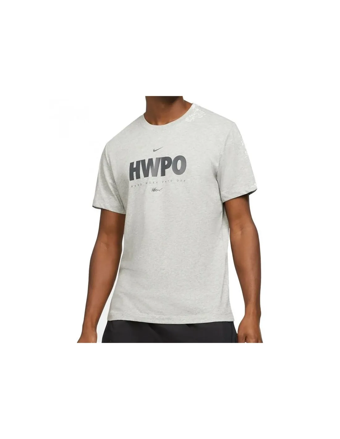 CAMISETA MANGA CORTA DE FITNESS NIKE DRIFIT HWPO HOMBRE GREY