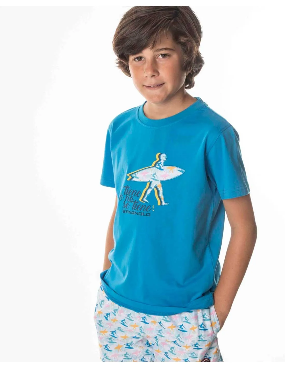 Camiseta Niño Azul Surferos de Spagnolo