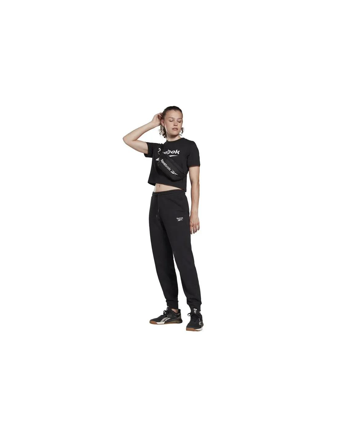 Camiseta Reebok Cropped Identity W Black
