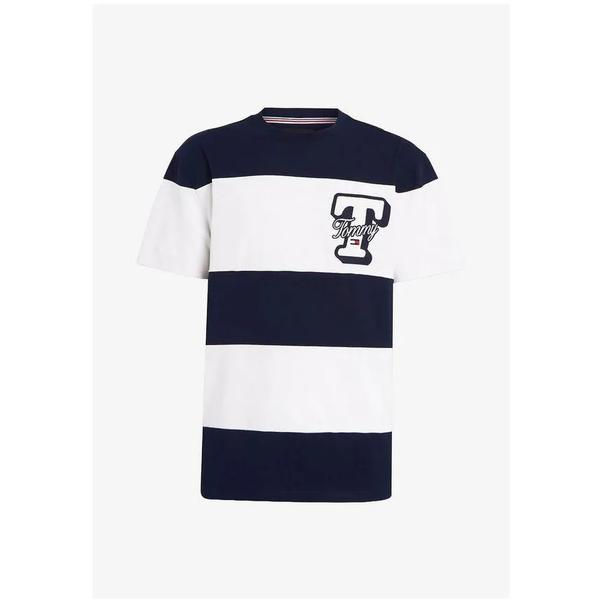 Camiseta Tommy Hilfiger Letter Cut Para Hombre