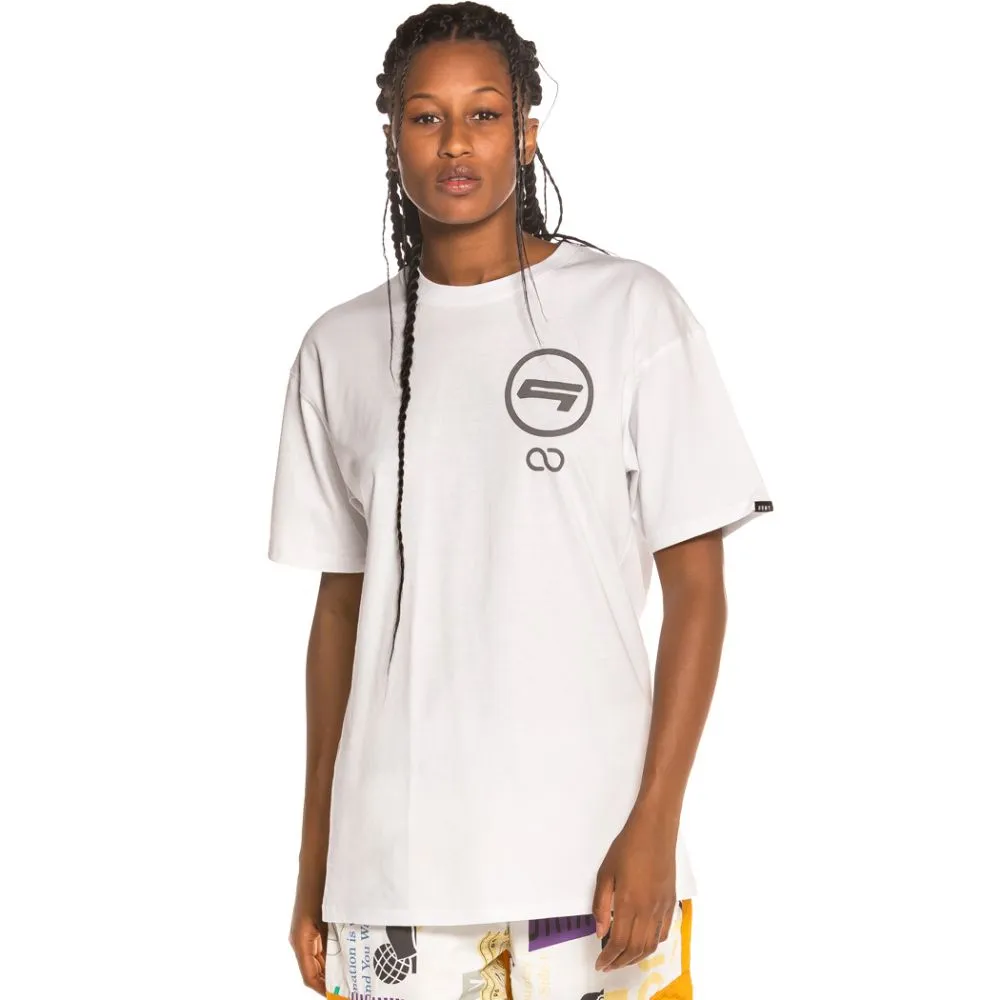 Camiseta Unisex Grimey Vostok Base Reflective Tee FW19 Antique White