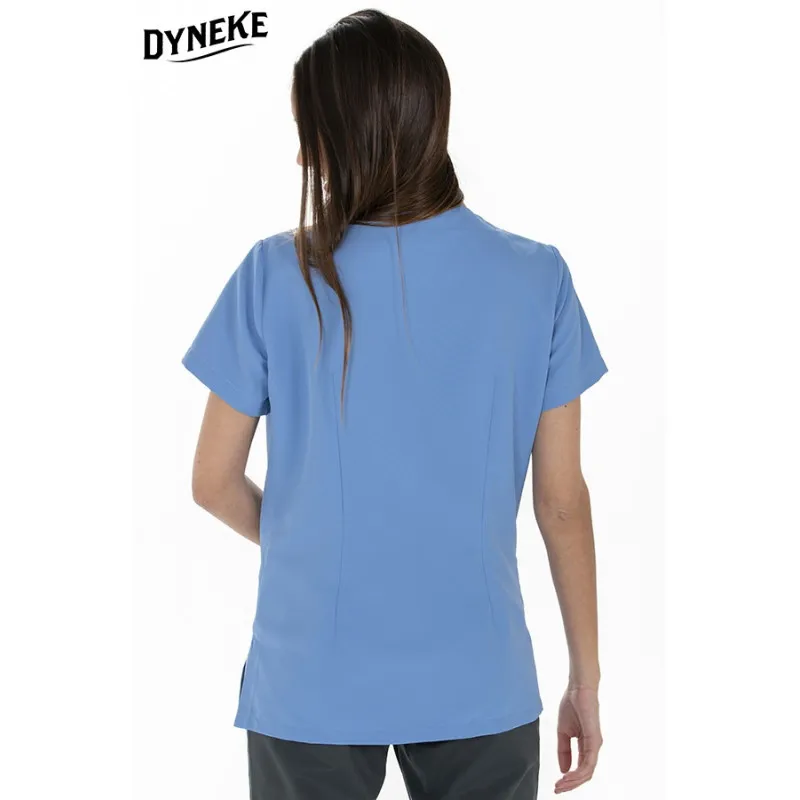 CAMISOLA PARA MUJER DE MICROFIBRA AZUL CON DETALLE GRIS  DYNEKE