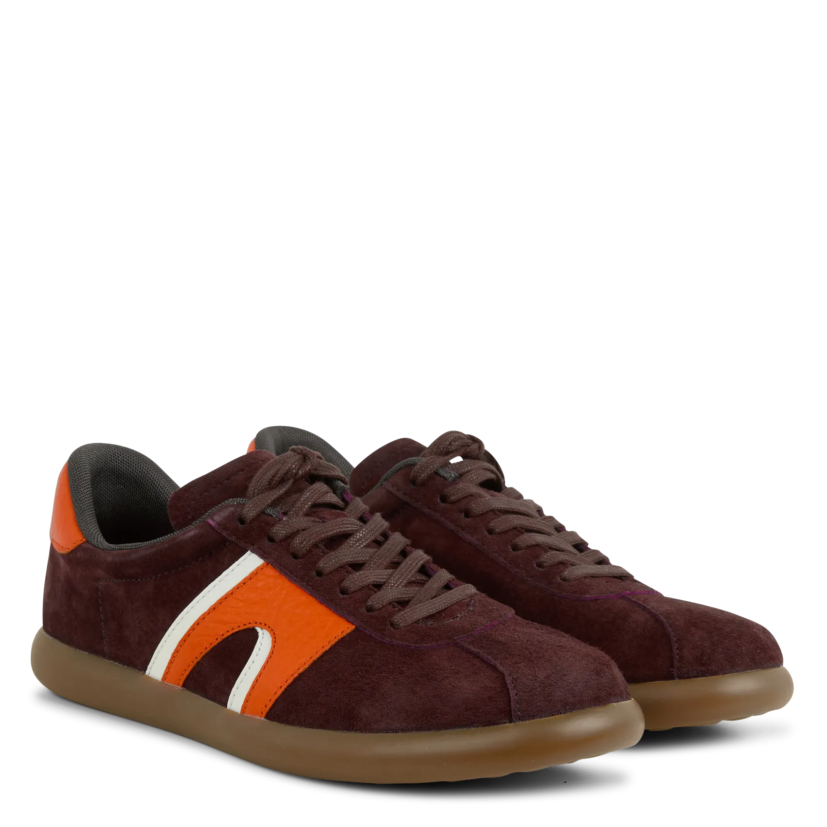 CAMPER PELOTAS  ZAPATILLAS BAJAS DE CUERO ATERCIOPELADO EN VIOLETA