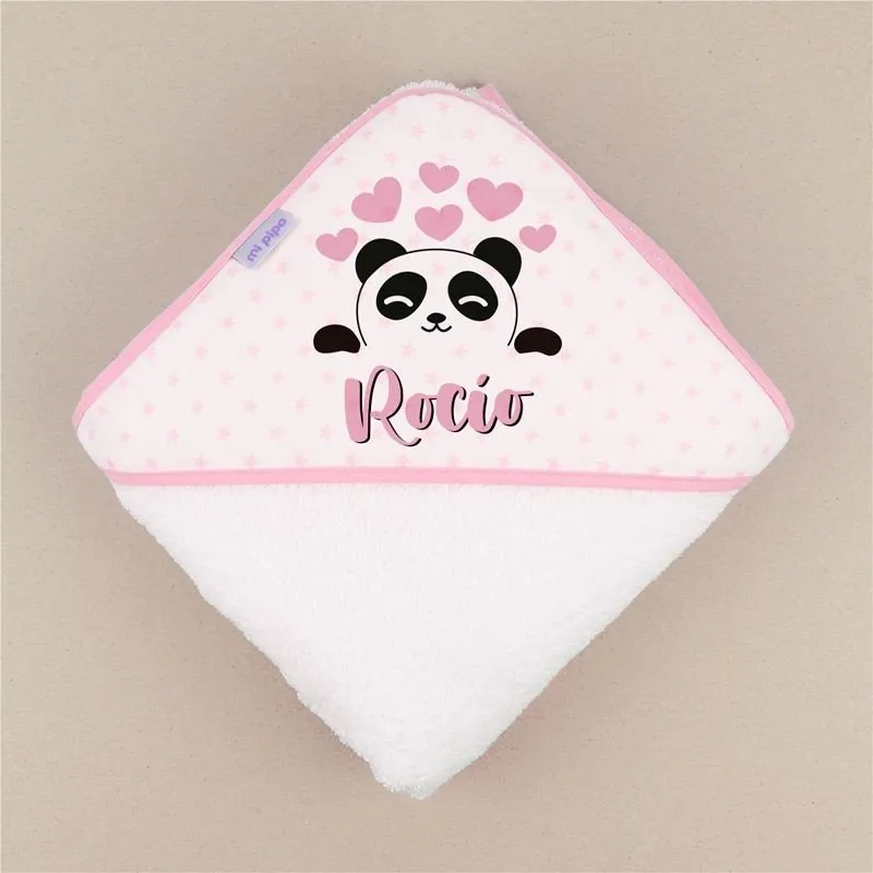 Capa de baño bebé Panda personalizada