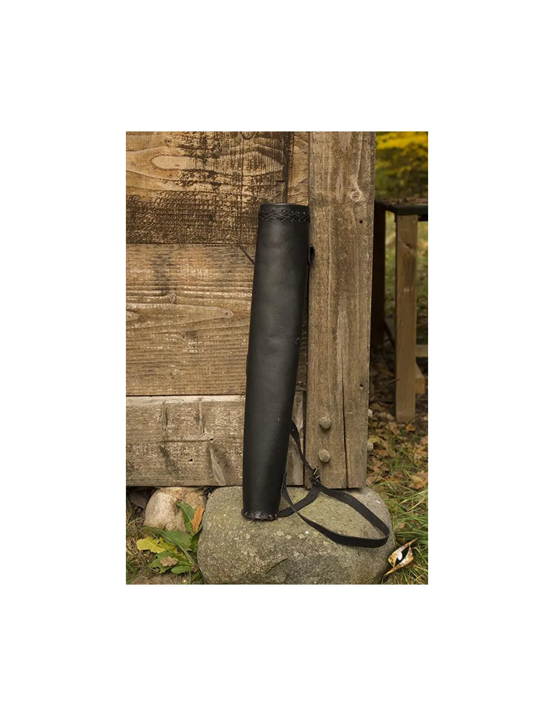 Carcaj medieval pequeño del Cazador para LARP, color negro
