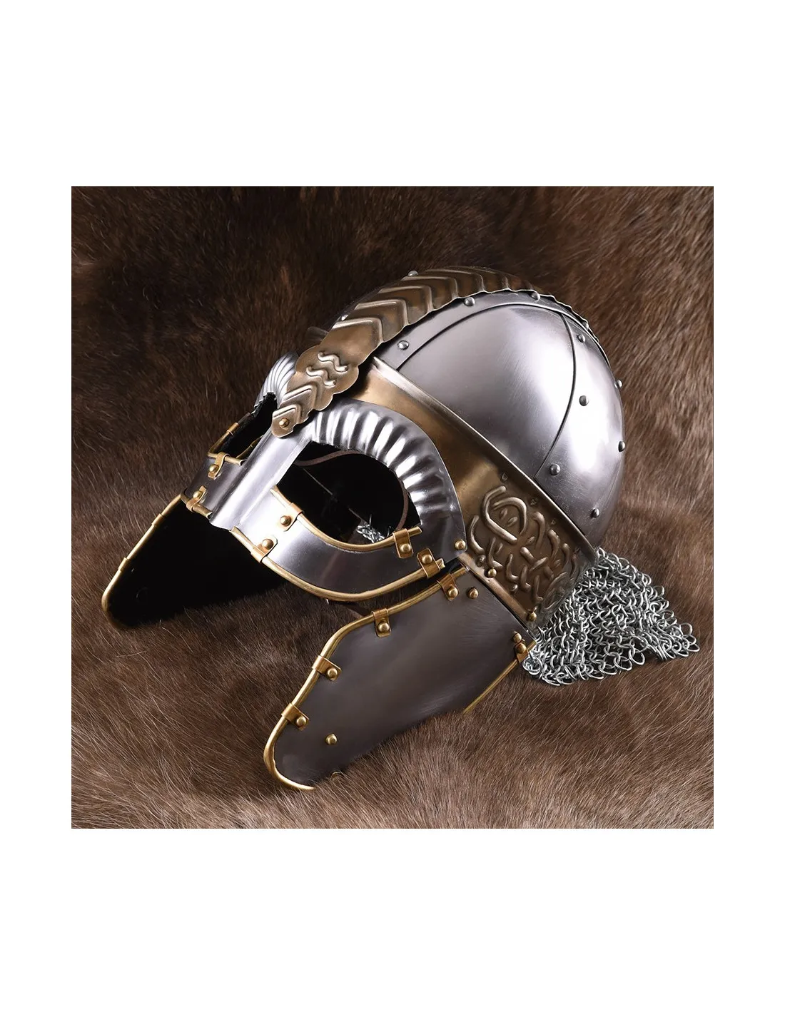 Casco medieval con visera Beowulf
