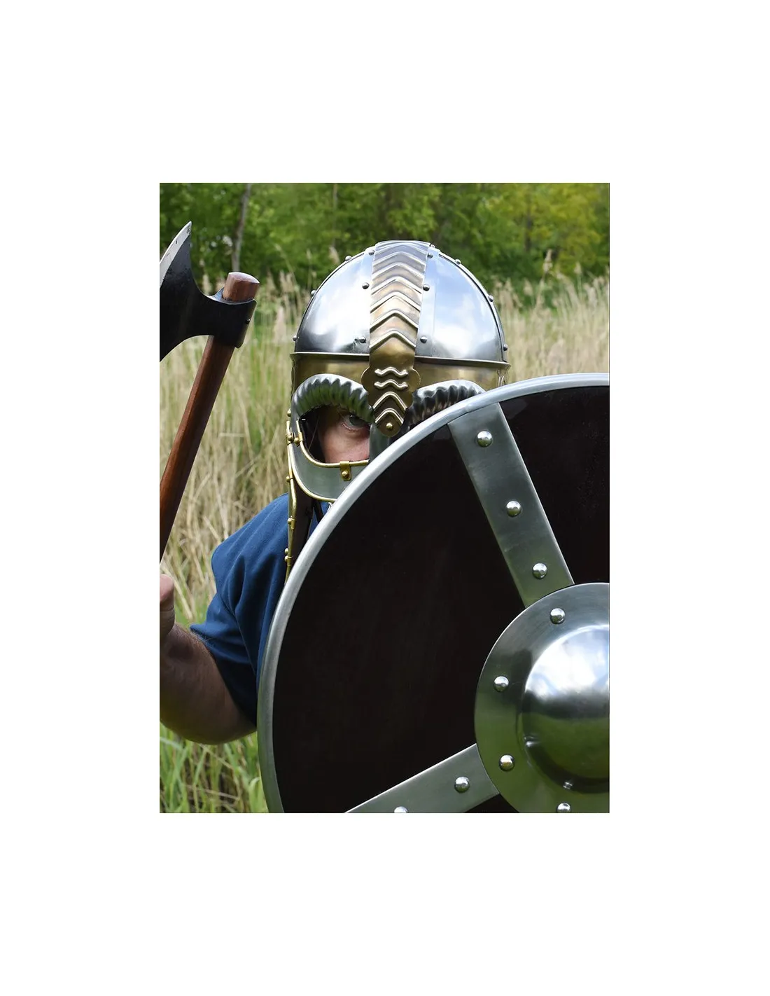 Casco medieval con visera Beowulf