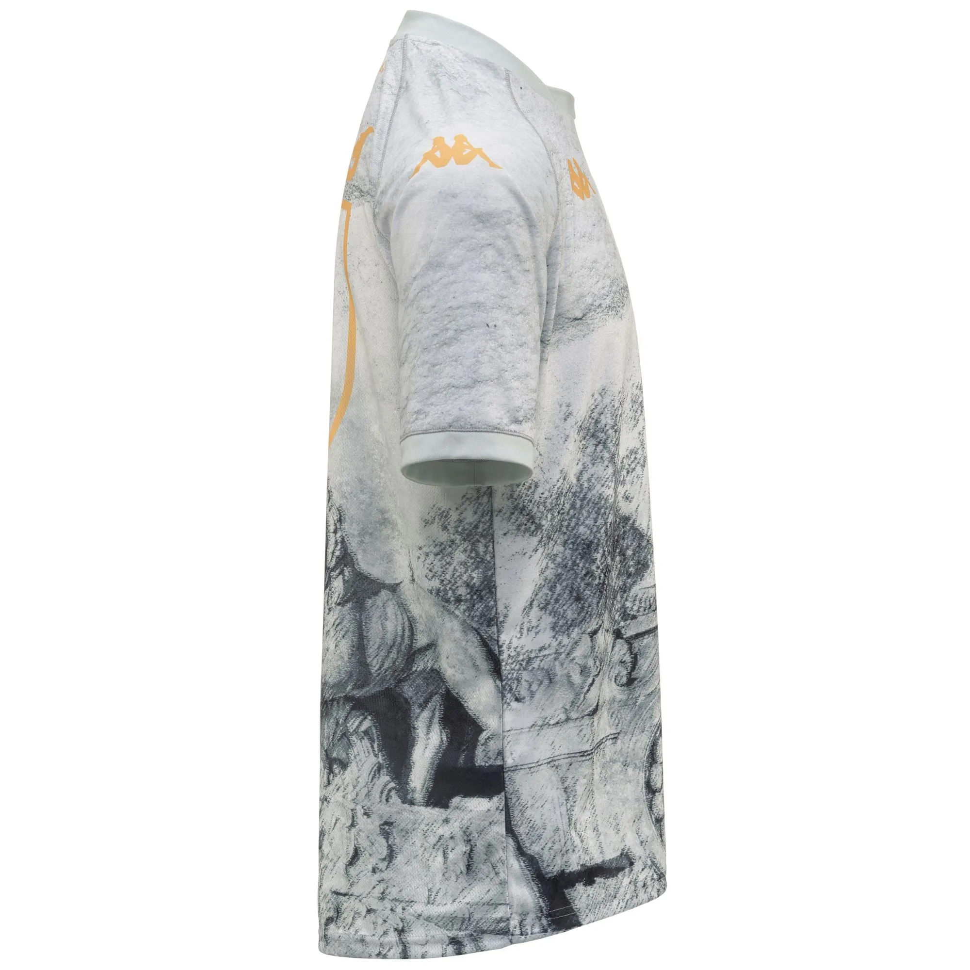 CENTO MANCHES COURTES RETRO FOOTBALL GANG GREY LTYELLOW GOLD RICH