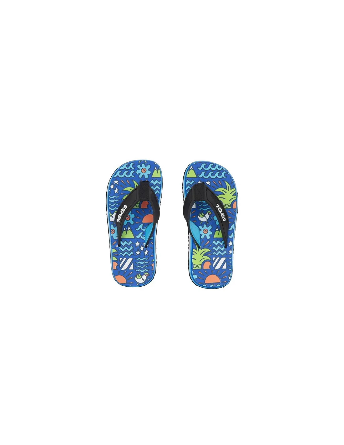 Chanclas Cool Original Niño Azul Con Estampado