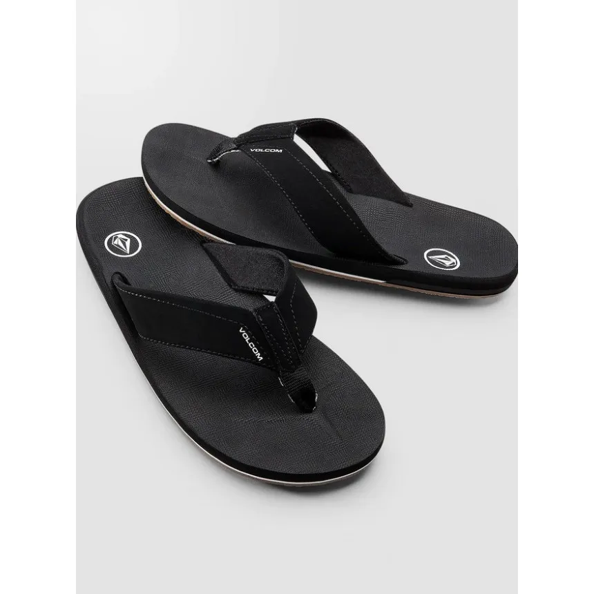 Chanclas Volcom Victor Para Hombre En Negro