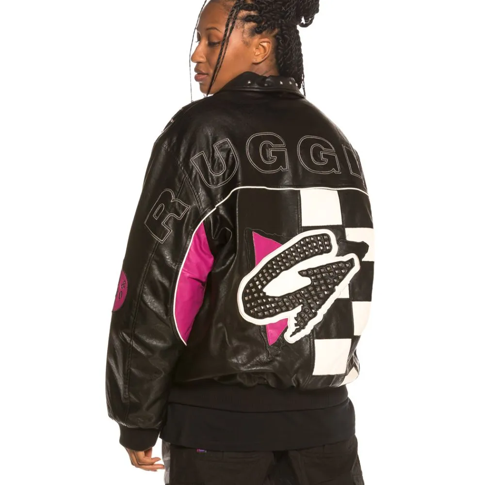 Chaqueta Bomber Grimey Unisex Looter Cult PU Leather FW19 Black
