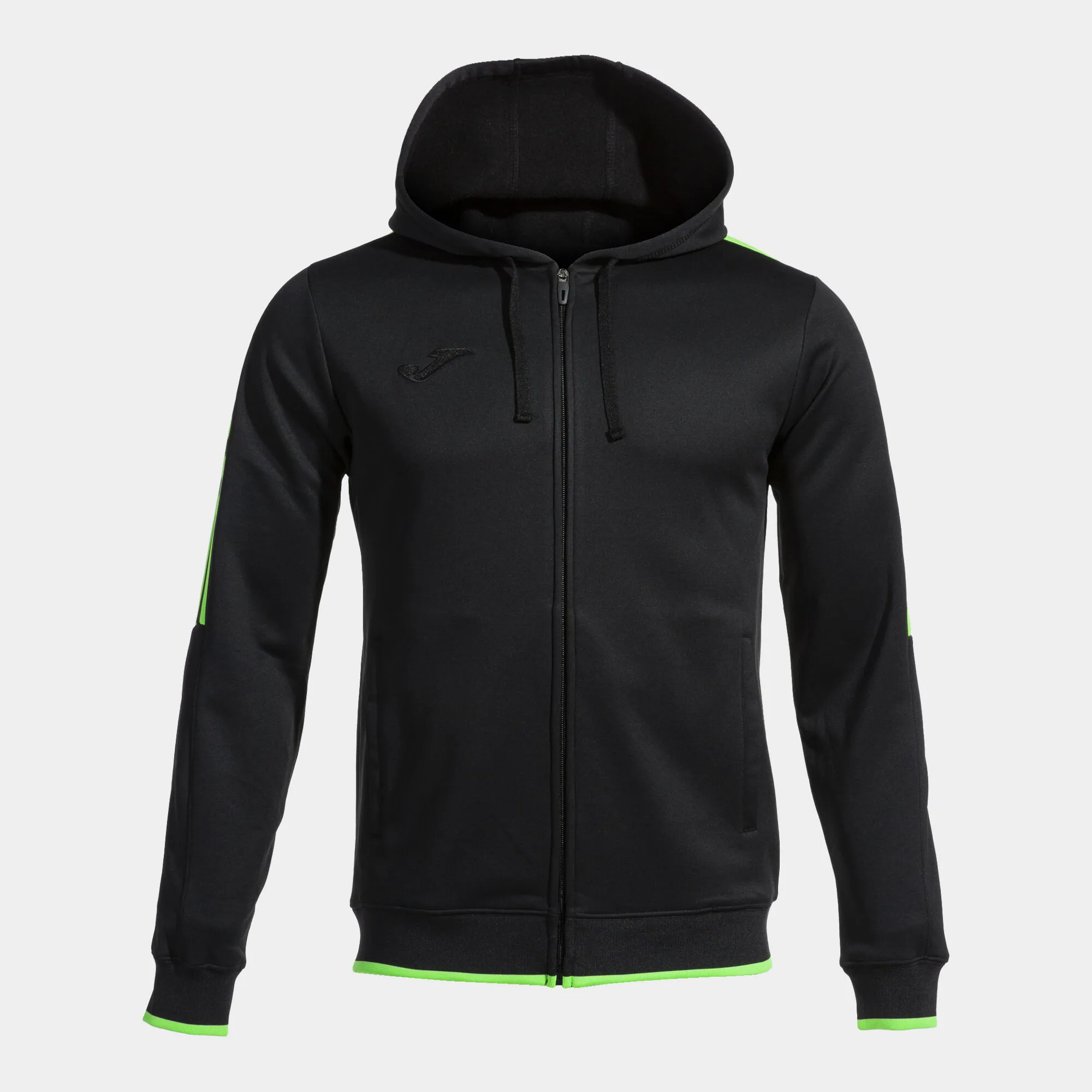 Chaqueta con capucha hombre Olimpiada negro verde flúor