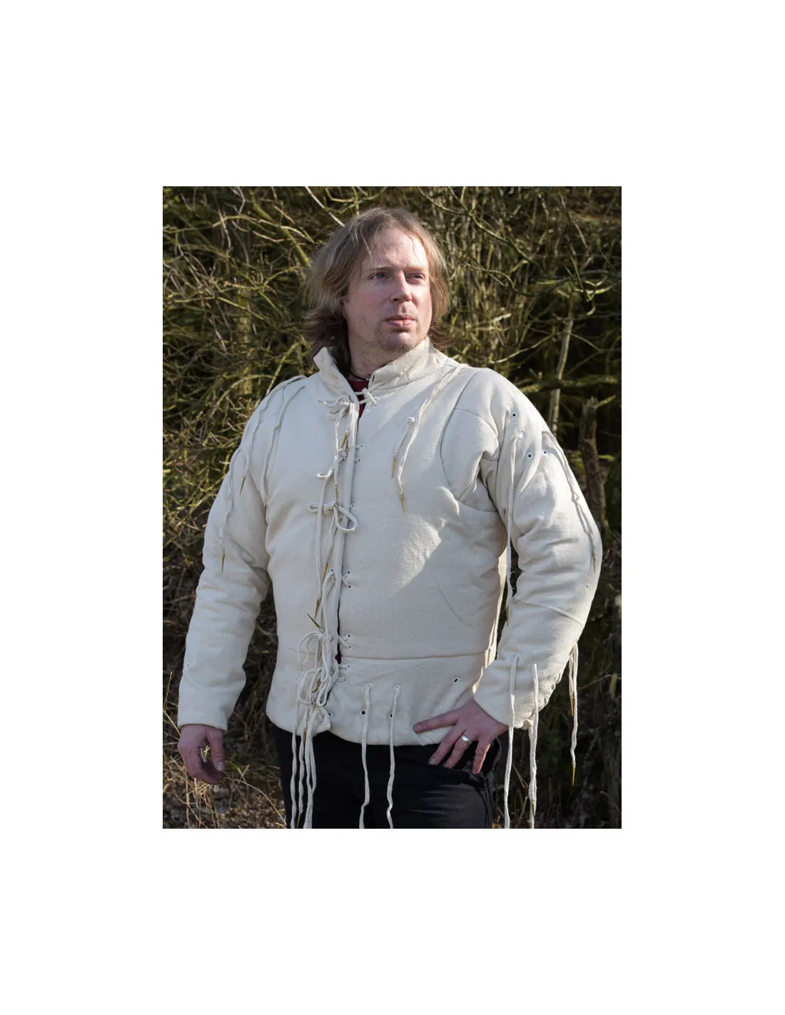 Chaqueta de armar medieval acolchada