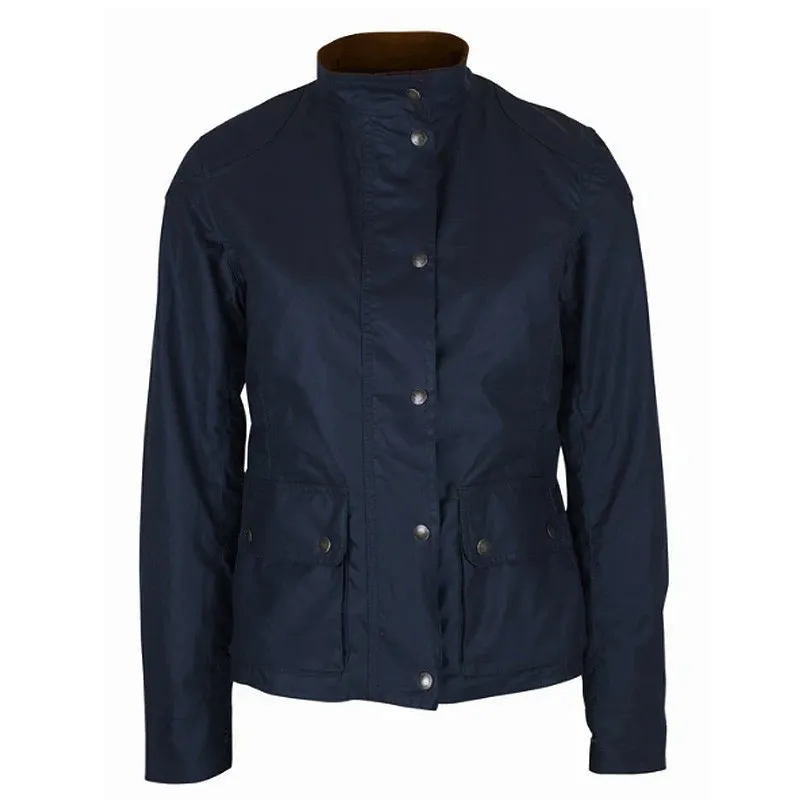 Chaqueta encerada Oxford Blue New York Biker Navy