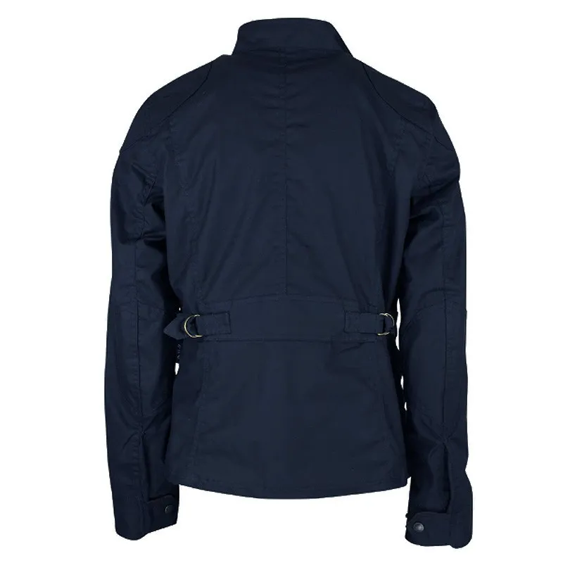 Chaqueta encerada Oxford Blue New York Biker Navy
