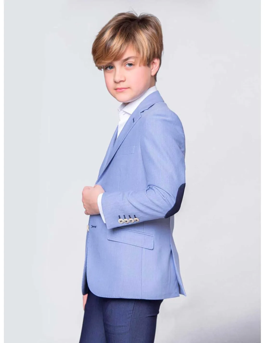 Chaqueta Niño Estructura Celeste Spagnolo Ceremonia