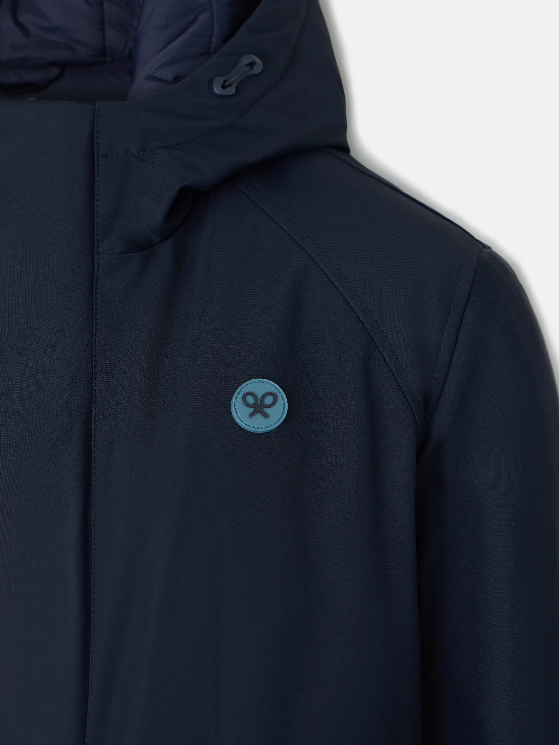 Chaqueta tecnica capucha azul marino