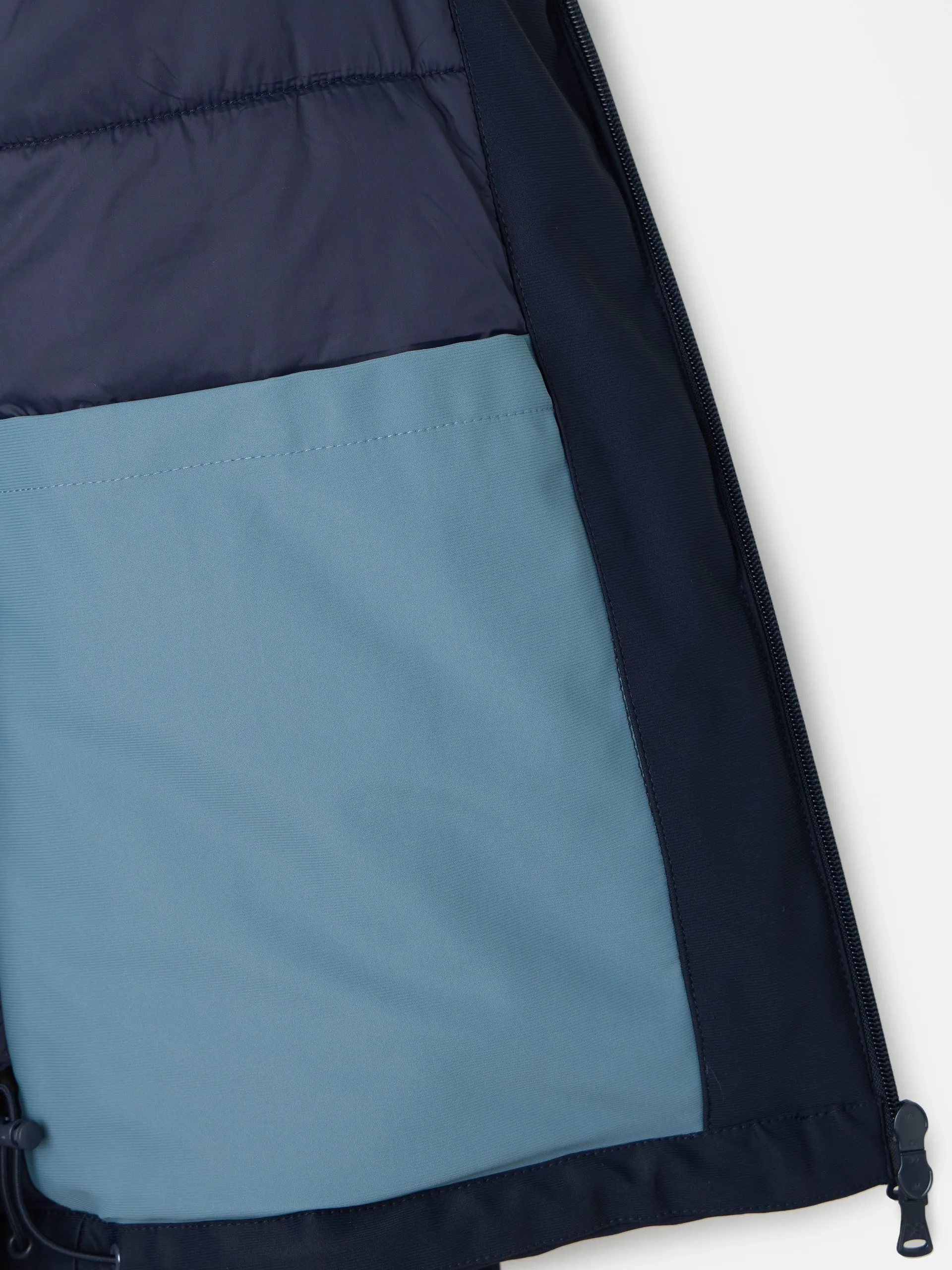 Chaqueta tecnica capucha azul marino