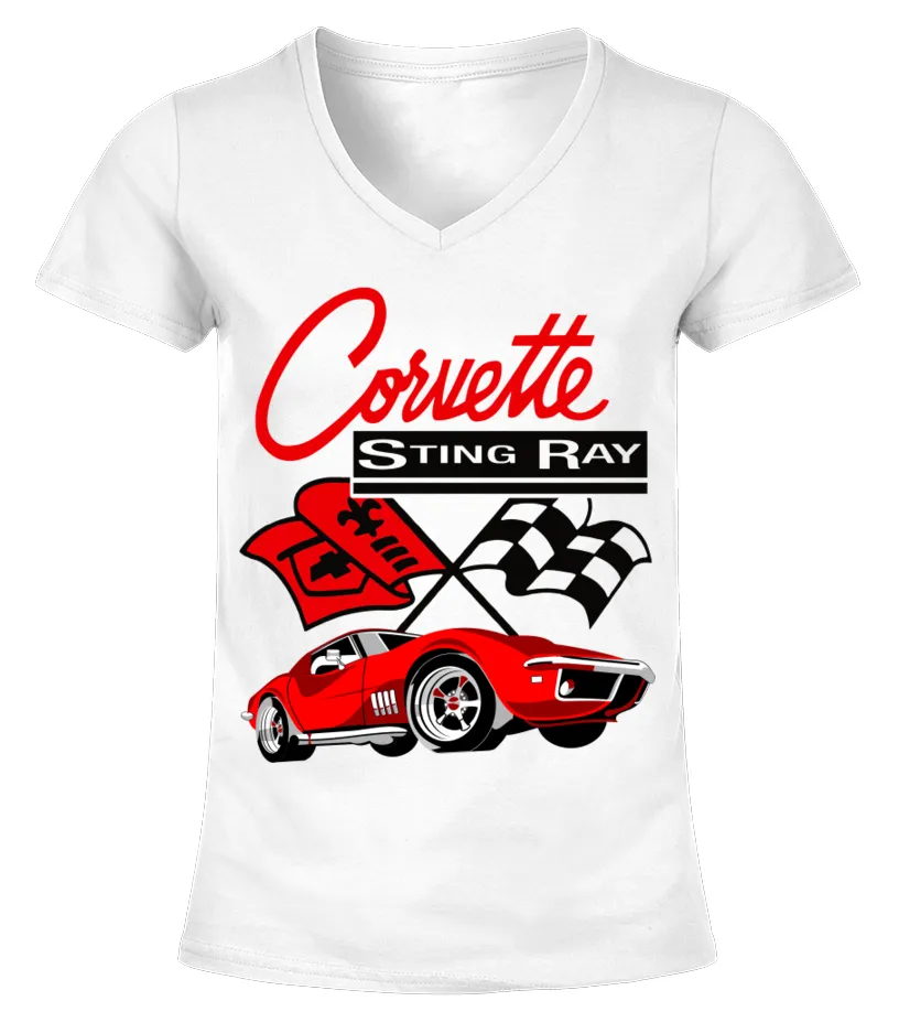 Chevrolet Corvette Sting Ray 2 WT Camiseta cuello pico Mujer
