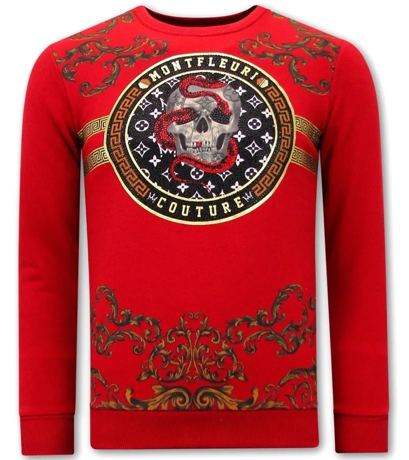 CHOMPAS DE HOMBRE SNAKE SKULL  3674  ROJO