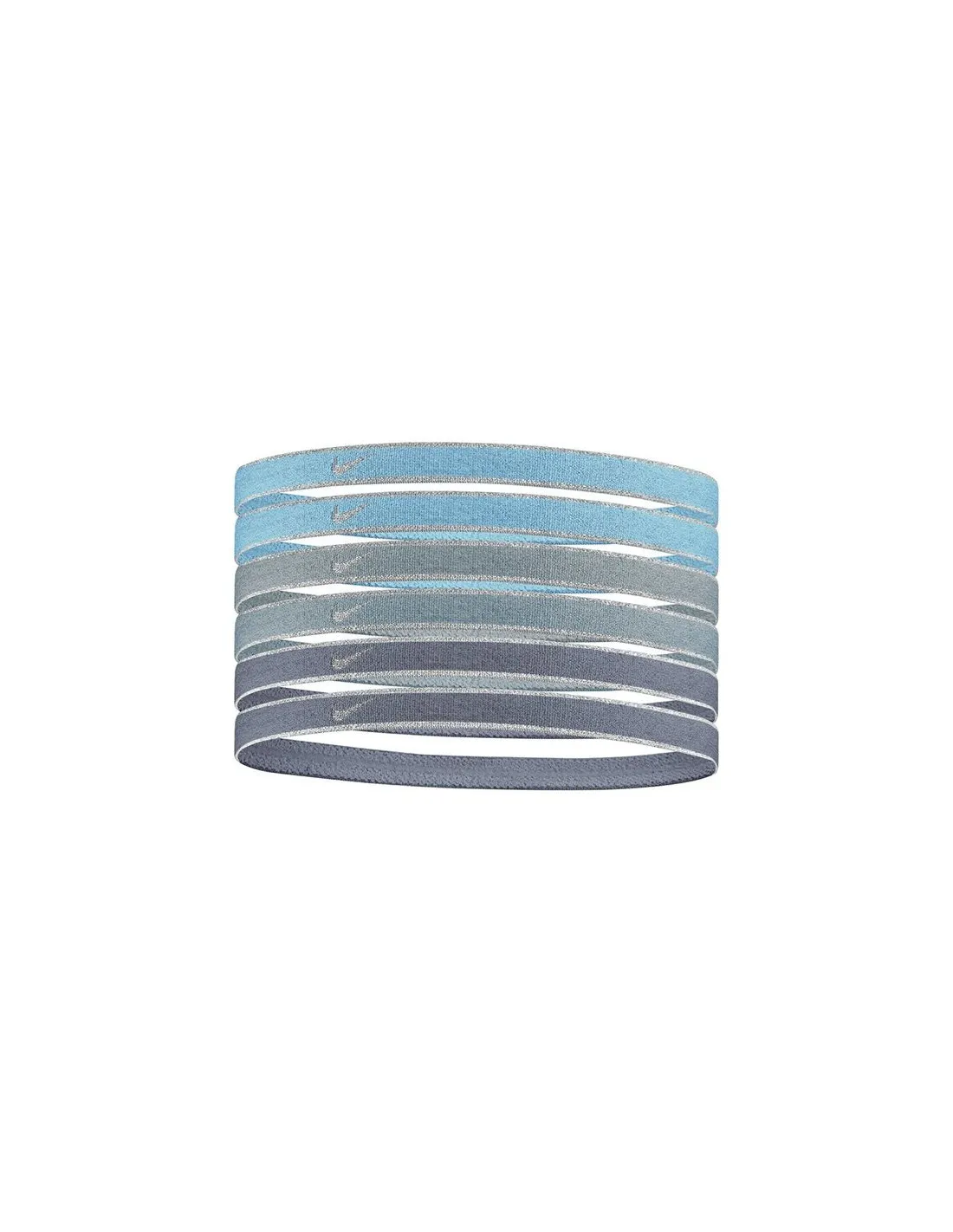 Cinta De Pelo De Fitness Nike Swoosh Sports 6 Pk Metallic