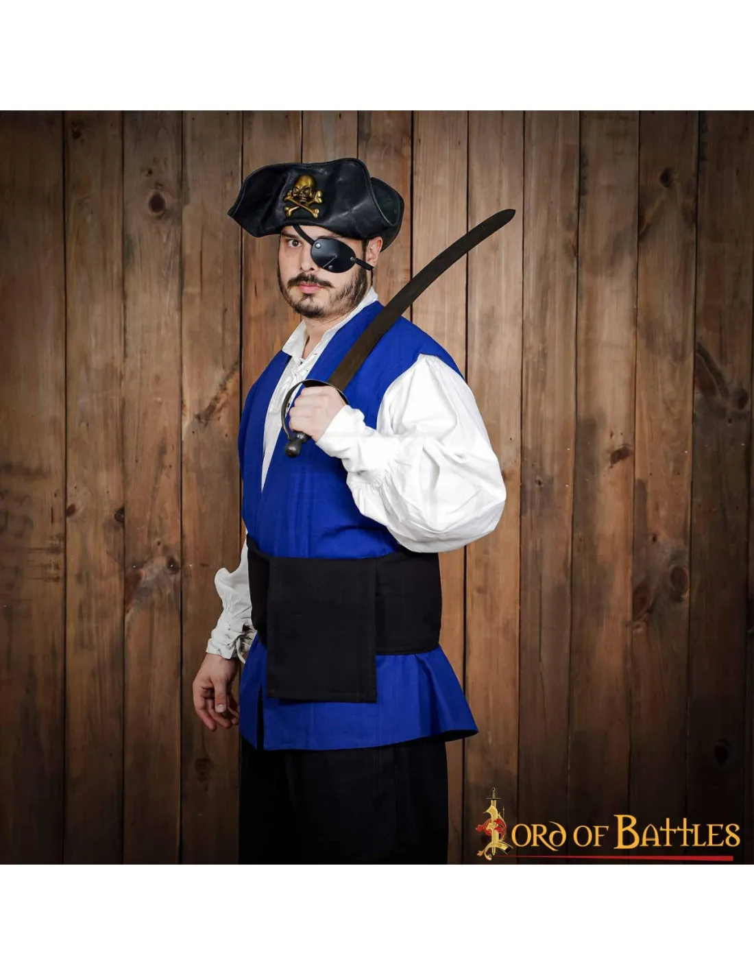 Cinturón medieval Pirata lona negra