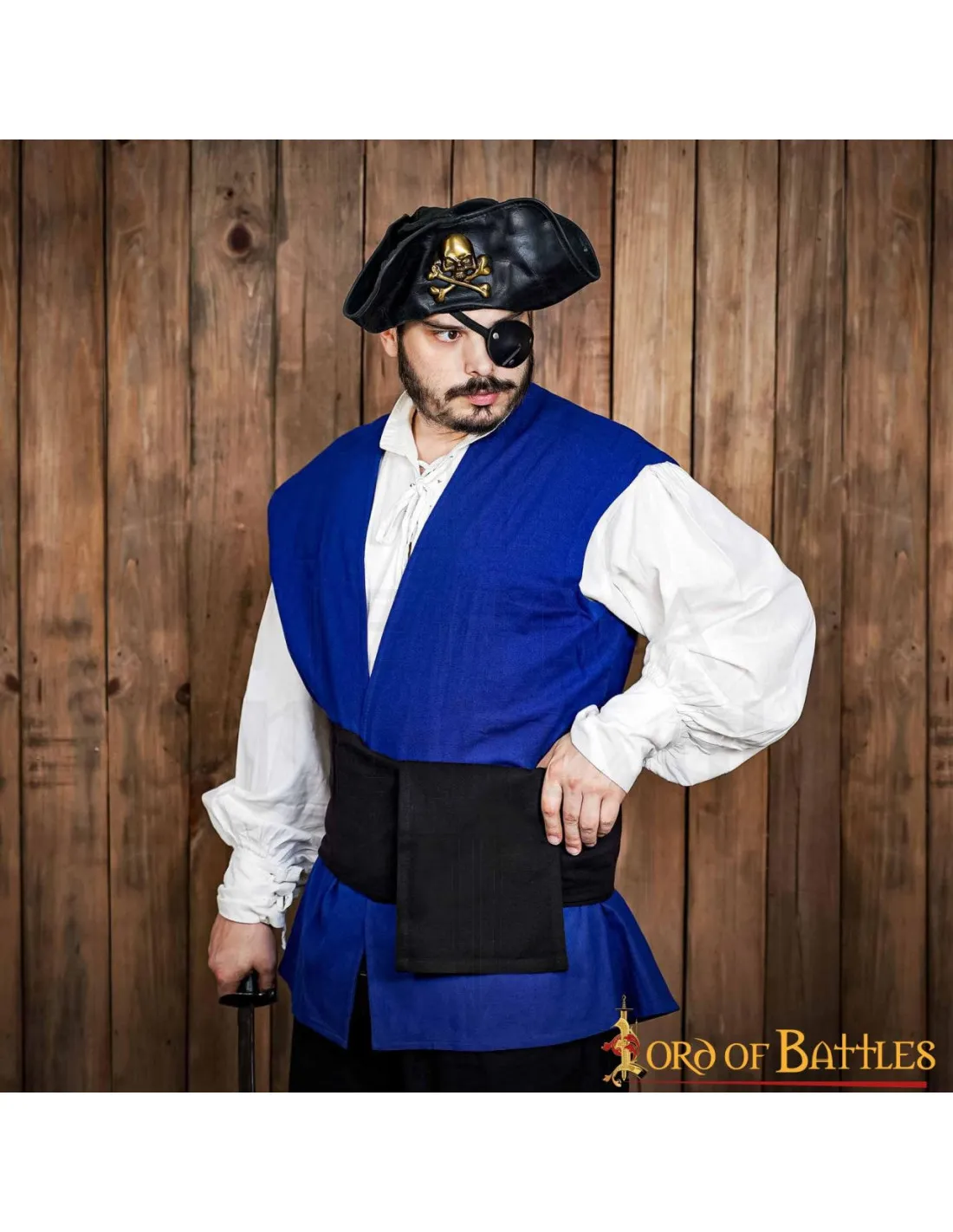 Cinturón medieval Pirata lona negra