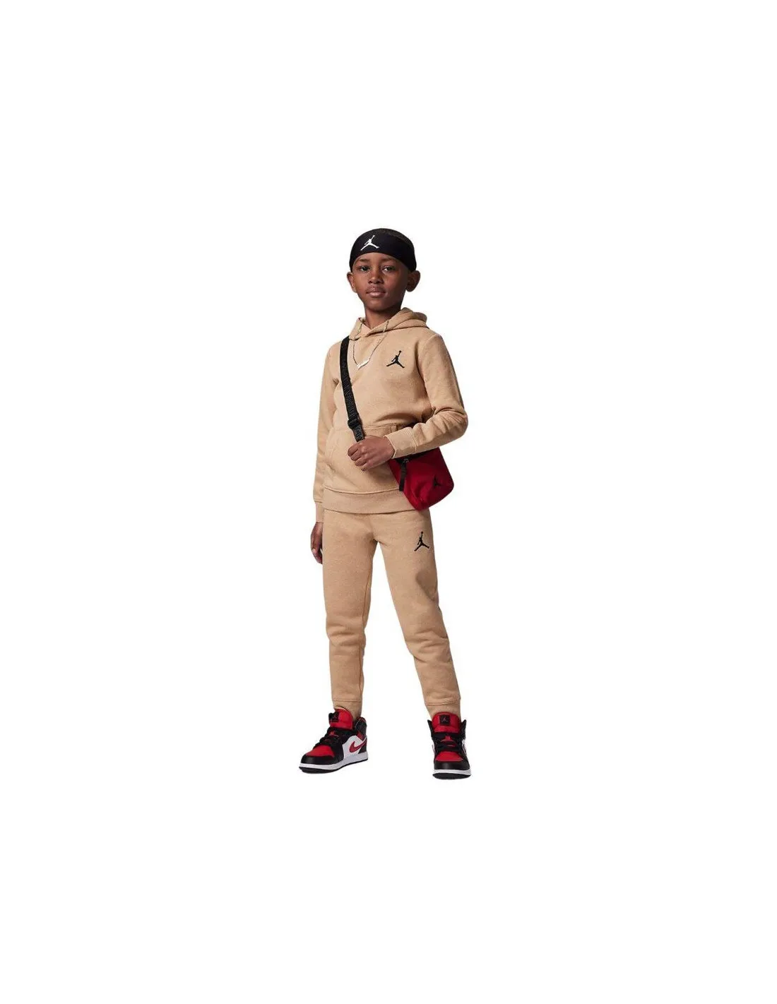 Conjunto Nike Jordan Mj Essentials Flc Po Set Infantil Hemp