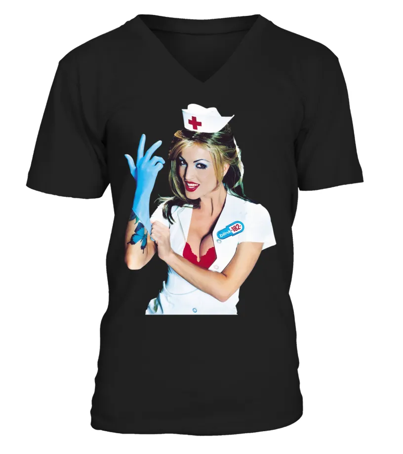 COVER183BK. BLINK182  ENEMA OF THE STATE CAMISETA CUELLO EN V UNISEX