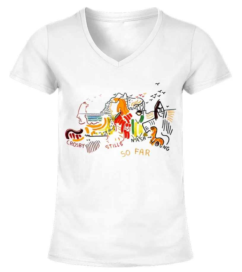Crosby, Stills, Nash &amp; Young WT Camiseta cuello pico Mujer