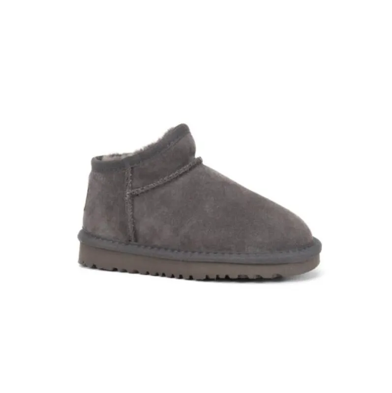 Cuero genuino Aus Lazy U Kid Niños niñas niños bebé botas de nieve Suave y cómoda piel de oveja botas cálidas Hermosos regalos d