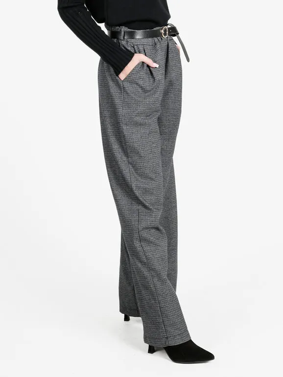 Daystar Pantalón ancho de cuadros mujer