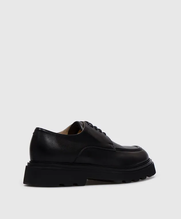 Doucal's Black leather derbies